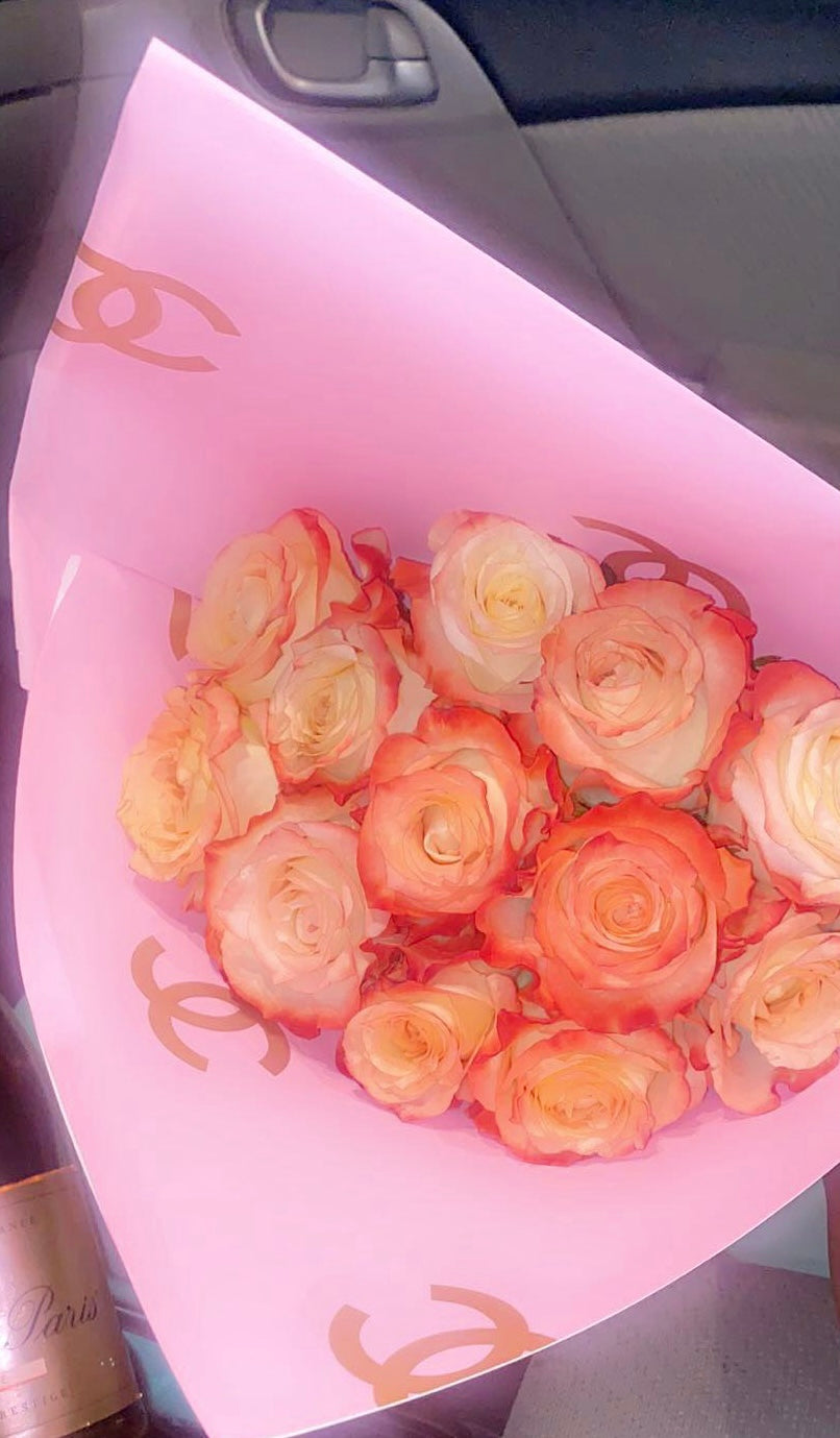 PINK OMBRE ROSE BOQUET (CHANEL INSPIRED)